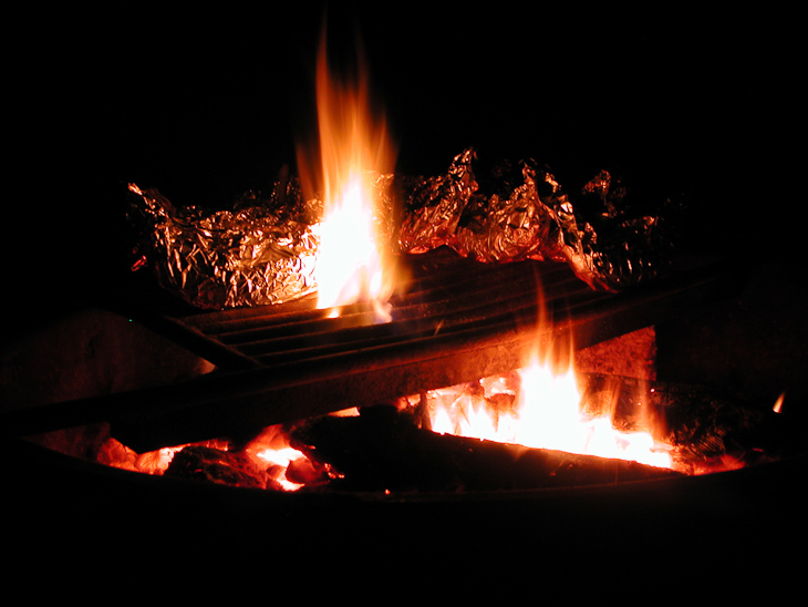 Banana s'mores on the fire, Wildcat I photo