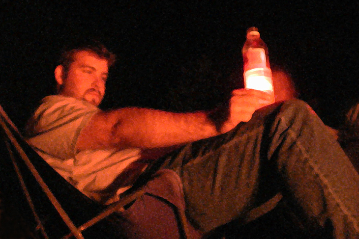 Laser lit bottle, Wildcat II photo