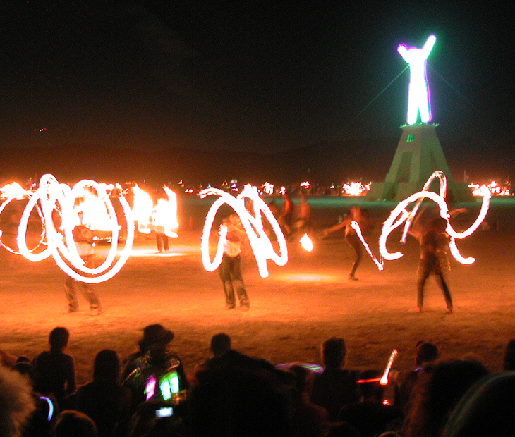 Fire Dancers, Burning Man photo