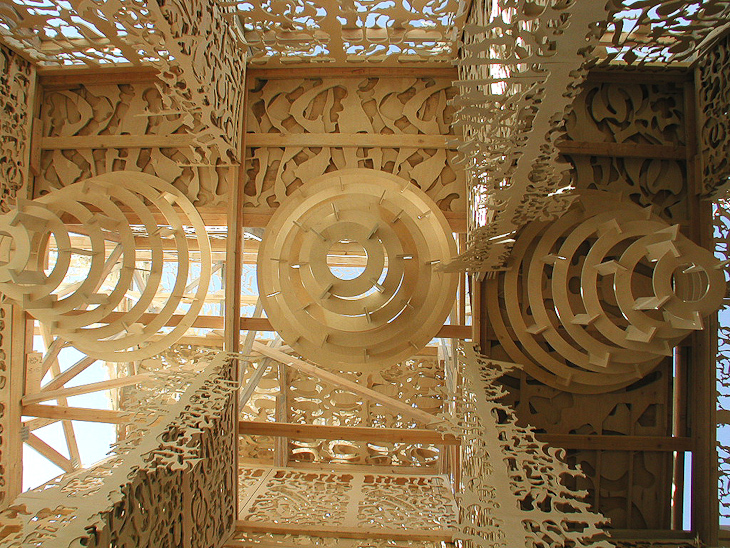 Wooden Dinosaur Discards, Burning Man photo