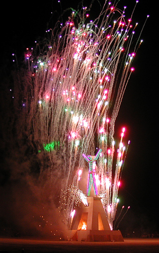 Fireworks, Burning Man photo