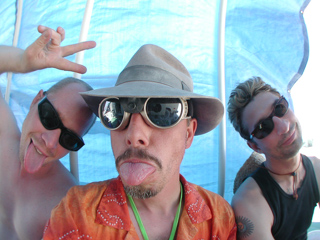 Matthew, JK and Roy, Burning Man photo