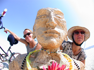 Kim and Julie, Burning Man 2002 photo