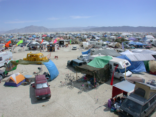 View from the tower, Burning Man 2002 photo