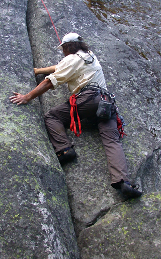 Steve up the rock, Herring Dome and Hamburger Rock photo