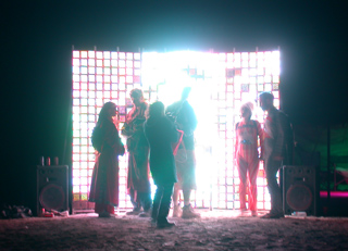 Trippy Jumbotron, Burning Man photo