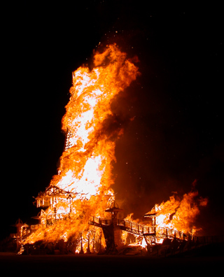 Temple Burn, Burning Man photo