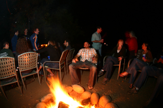 Josh Levy Warming By the Fire, Brett and Caitlin's Wedding photo