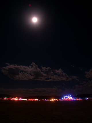 Moonlight on the Playa , Burning Man photo