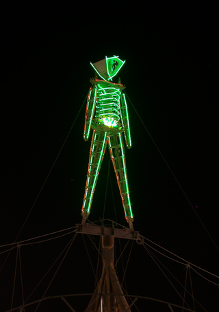 Phoenix on the Man's Face, Burning Man photo