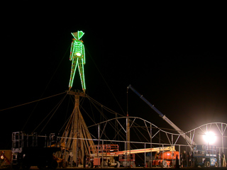 Preparing the Man, Burning Man photo