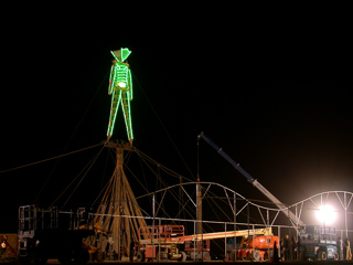 Preparing the Man, Burning Man photo