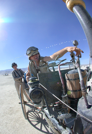 Steam Engine Engineer, Burning Man photo