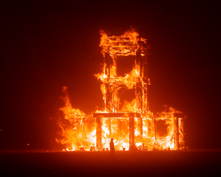 Temple Burn, Burning Man photo