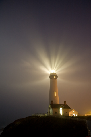 Rotating Aero Beacon, Pigeon Point Lighthouse photo