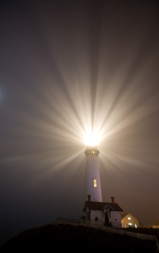 Rotating Beams, Pigeon Point Lighthouse photo