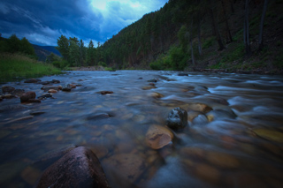 Sunset on Rock Creek, Montana photo