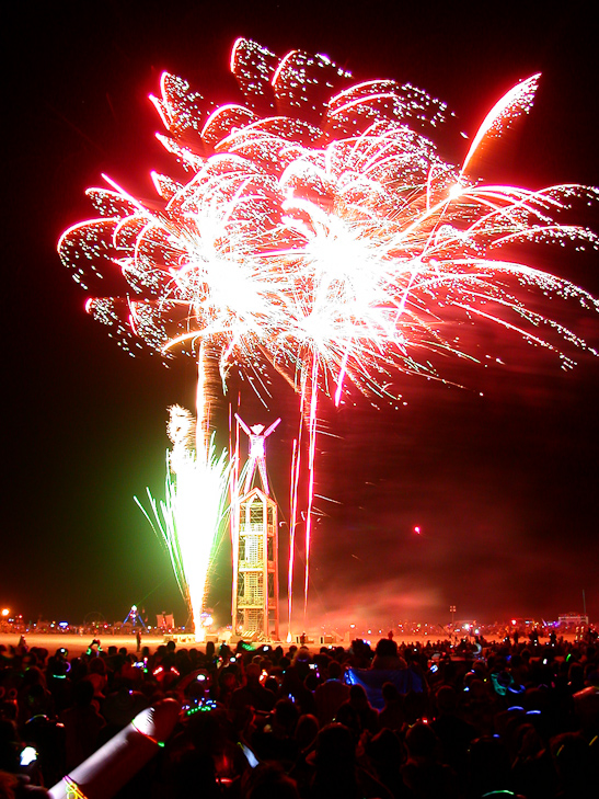 Fireworks, Burning Man photo