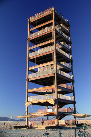 10 Story Steel Tower, Burning Man photo