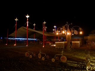 Lamplighter's Tent at Night, Burning Man photo