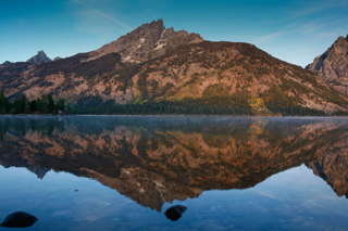 Grand Tetons across Jenny Lake, Montana photo