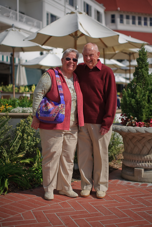 Mom and dad at the Del, San Diego photo