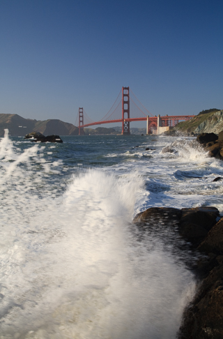Rocks North of Baker Beach, Golden Gate Bridge photo