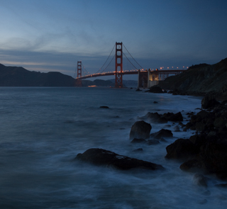 Rocks South of Marshall's Beach, Golden Gate Bridge photo