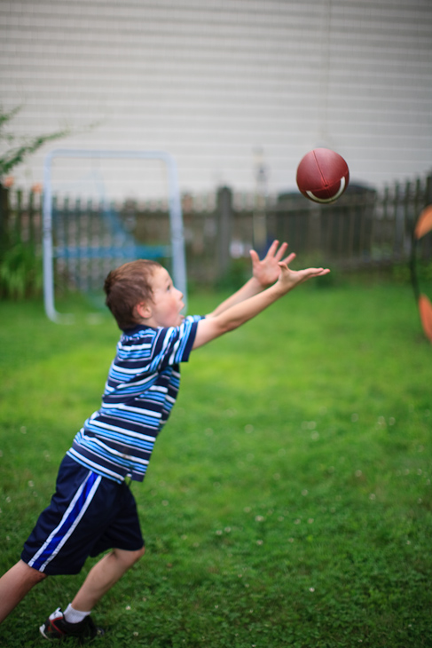 Sean Playing Football, Marblehead photo