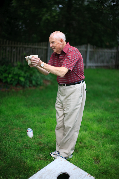 Dad Playing Beanbag, Marblehead photo