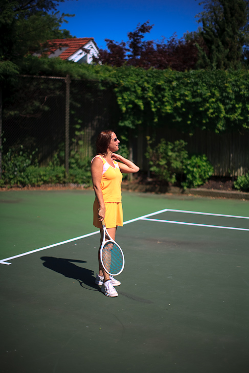 Suzanne Playing Tennis, Marblehead photo