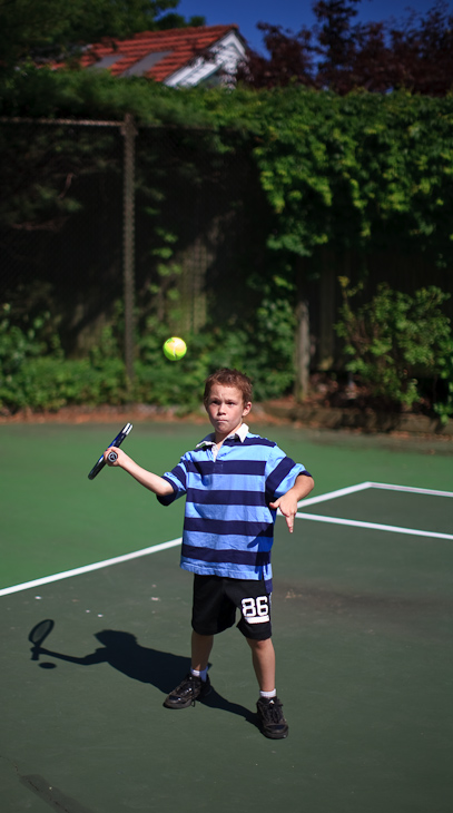 Sean Playing Tennis, Marblehead photo