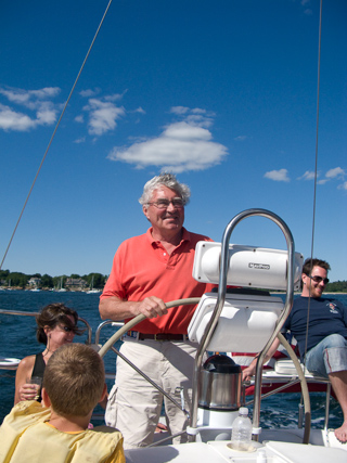 Pat at the Helm, Marblehead photo