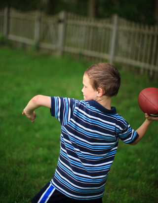 Sean Playing Football, Marblehead photo