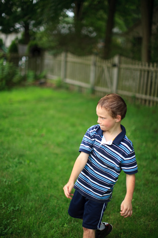 Sean Playing Football, Marblehead photo