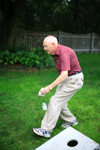 Dad Playing Beanbag, Marblehead photo