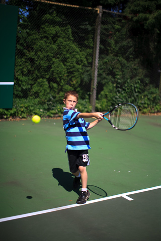 Sean Playing Tennis, Marblehead photo