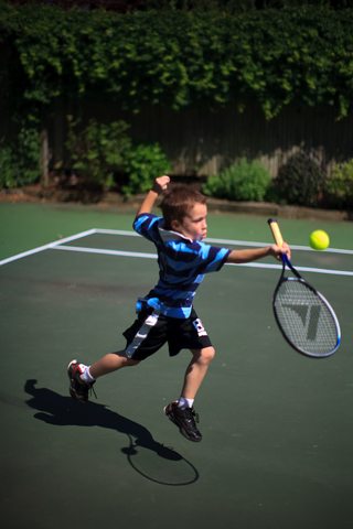 Sean Playing Tennis, Marblehead photo