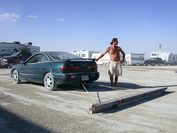 Anthony with the Playa Zamboni, Burning Man photo