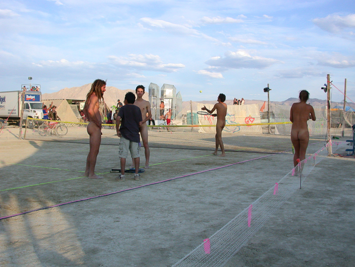 Naked Tennis, Burning Man photo