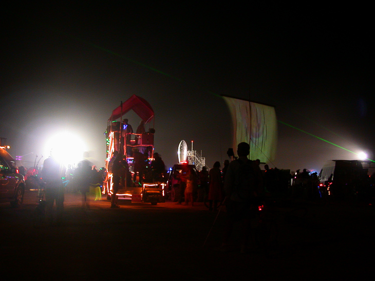 Dust Storm at Rocket Launch, Burning Man photo