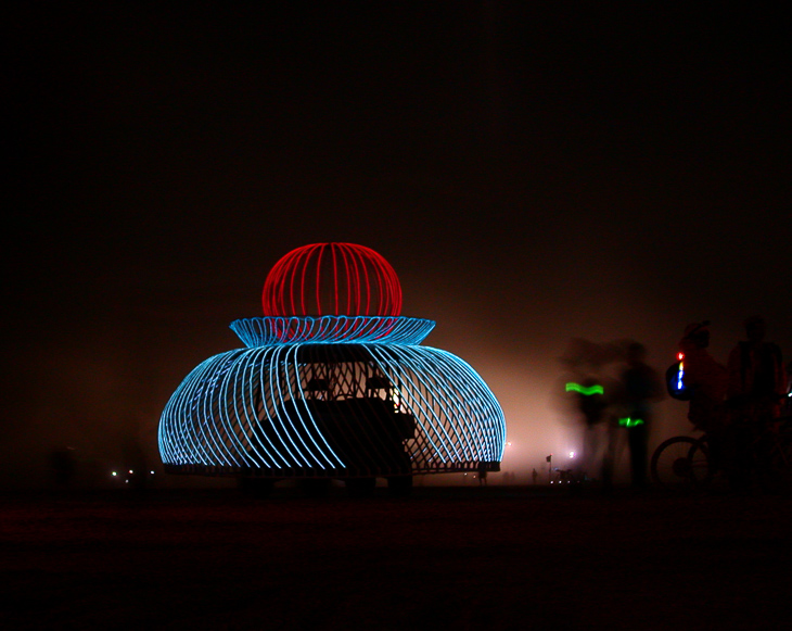 Art Car in a Dust Storm, Burning Man photo
