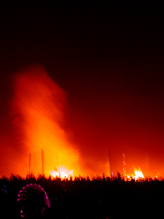 The Man Falls, Burning Man photo