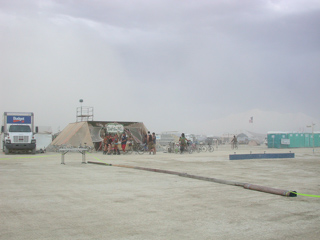 Party During a Dust Storm, Burning Man photo