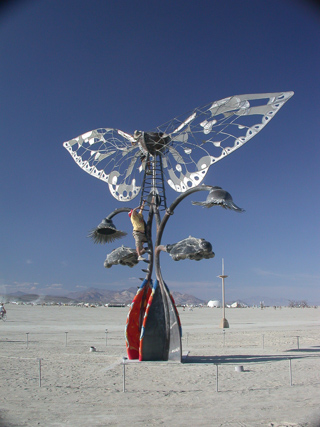 Climbing the Butterfly, Burning Man photo