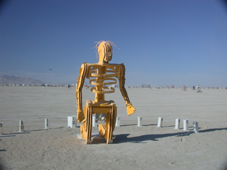 Kneeling Man, Burning Man photo