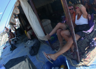 James and Lene Courtside, Burning Man photo