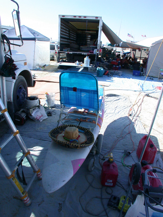Wilbur's Playa Surfboard, Burning Man photo