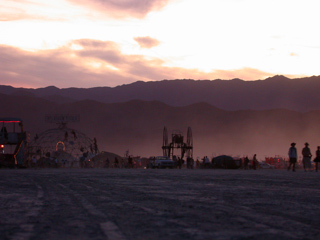 Sunset on the Playa, Burning Man photo