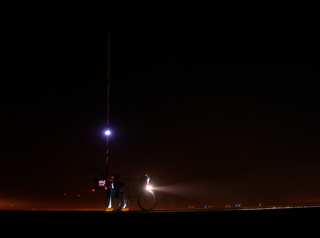 Rocket Bike in a Dust Storm, Burning Man photo